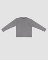 BASERANGE crew neck long sleeve T-shirt France BAS-TOBL-CO-WI24-BASALT GREY
